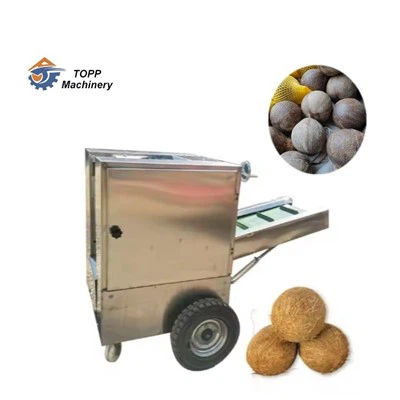 Brun kokosnøddeusking maskine